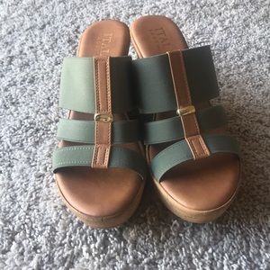 Italian Shoemakers Wedge Sandal- NWOB